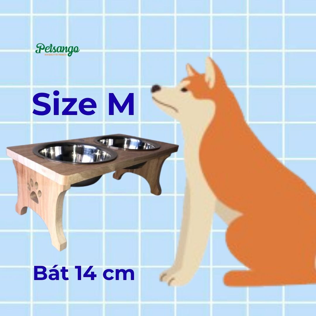 Elevated Wooden Dog Bowl for Large Dogs – Waterproof Wood Stand, Food-Grade 304 Stainless Steel Bowl, Protects Neck & Spine | PETCO GLOBAL
